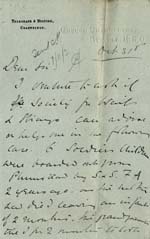 Image of Case 9308 2. Letter about J's case from Mrs O'B.  31 October 1902
 page 1