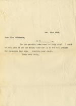 Image of Case 9309 2. Copy letter to Miss B. Wilkinson, the Honorary Secretary of St Oswald's Home asking if she could take M.  13 November 1902
 page 1