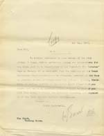 Image of Case 9315 25. Copy letter to the Worksop Union discussing obtaining the sanction of the Local Government Board before M's removal to the St Barnabas Home  1 May 1905
 page 1