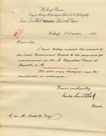 Image of Case 9315 30. Letter from the Worksop Union confirming that the Local Government Board's consent has been received  1 June 1905
 page 1