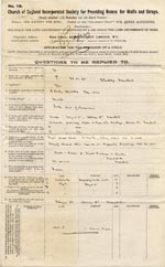 Image of Case 9467 1. Application to Waifs and Strays' Society  25 February 1903
 page 1