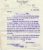 Image of Case 9498 10. Letter from the Devizes Union about the status of St Martin's Home  28 August 1903
 page 1