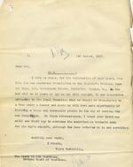 Image of Case 9498 13. Copy letter informing the Devizes Union that A. had been transferred to Islington  1 August 1907
 page 1