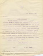 Image of Case 9498 17. Copy letter to the Devizes Union concerning maintenance  24 November 1909
 page 1