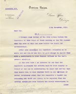 Image of Case 9498 29. Letter from Devizes Union asking to know if there is any problem other than his requiring an artificial leg which has kept A. from finding a situation  11 November 1910
 page 1