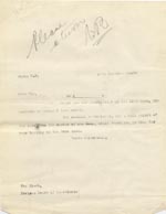 Image of Case 9498 30. Copy letter from Revd Edward Rudolf acknowledging the above letter  12 November 1910
 page 1