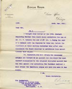 Image of Case 9498 58. Letter from Devizes Union agreeing to contribute towards the cost of the leg  24 May 1911
 page 1