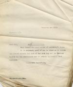 Image of Case 9498 70. Copy letter to Mr Medlicott thanking him for his donation  1 December 1911
 page 1