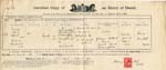 Image of Case 9649 6. Copy of W's death certificate  April 1914
 page 1