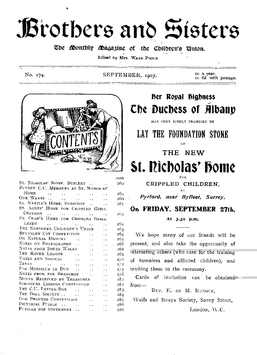Brothers and Sisters September 1907 - page 1