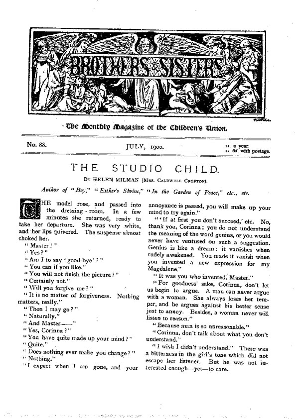 Brothers and Sisters July 1900 - page 1