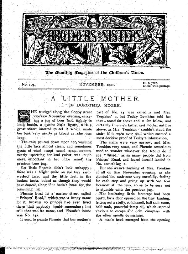 Brothers and Sisters November 1901 - page 1