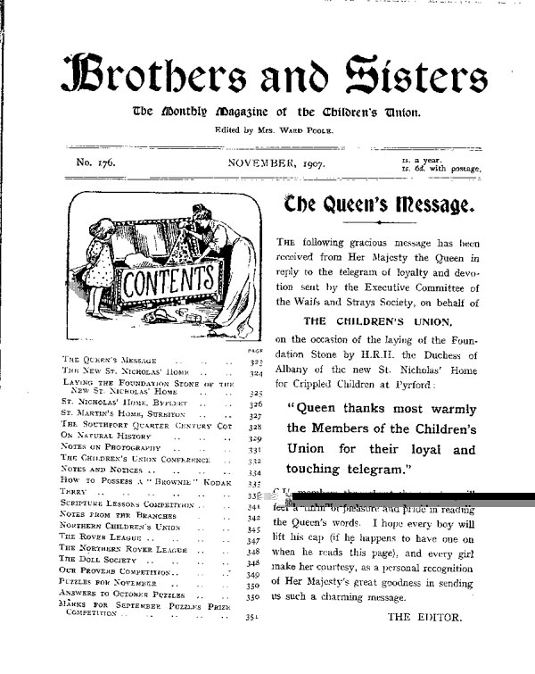 Brothers and Sisters November 1907 - page 1