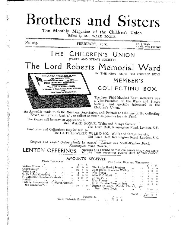 Brothers and Sisters February 1915 - page 1