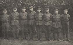 Cadets corps and Scout troops were an important part of life in the Society's boys' homes. The lads would dress in their uniforms to attend rallies or to go to camp.