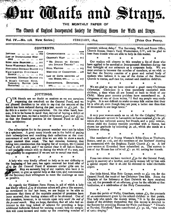 Our Waifs and Strays February 1894 - page 17