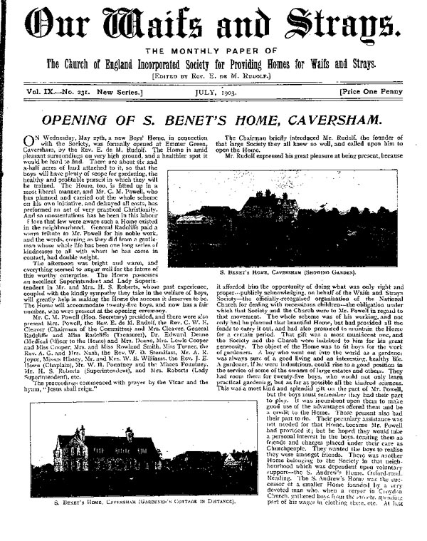 Our Waifs and Strays July 1903 - page 129