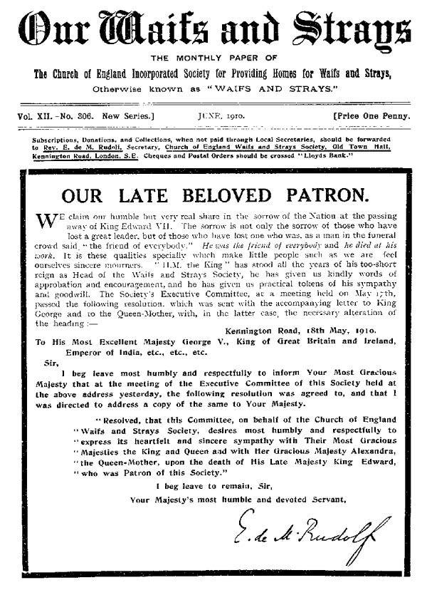 Our Waifs and Strays June 1910 - page 134