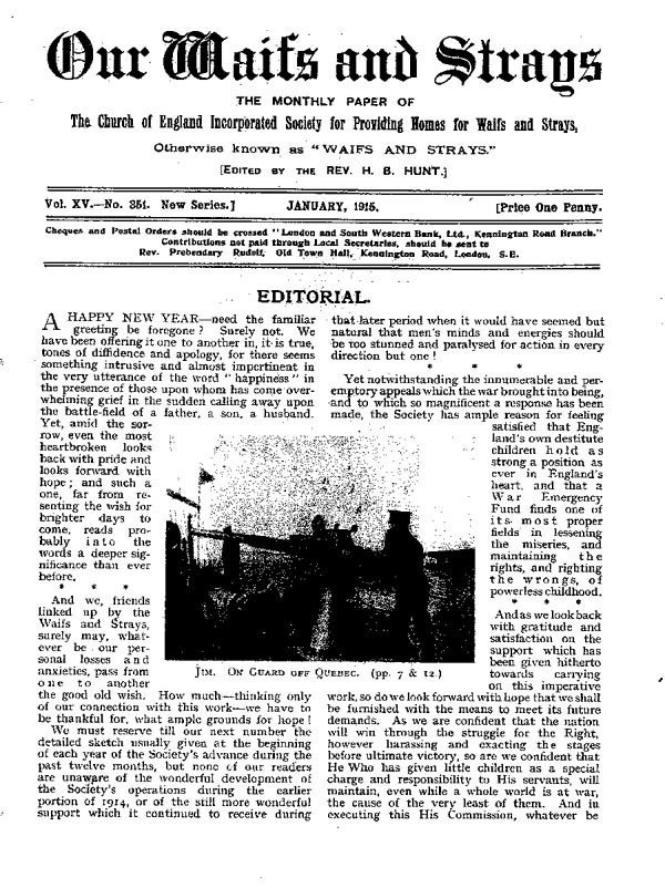 Our Waifs and Strays January 1915 - page 1
