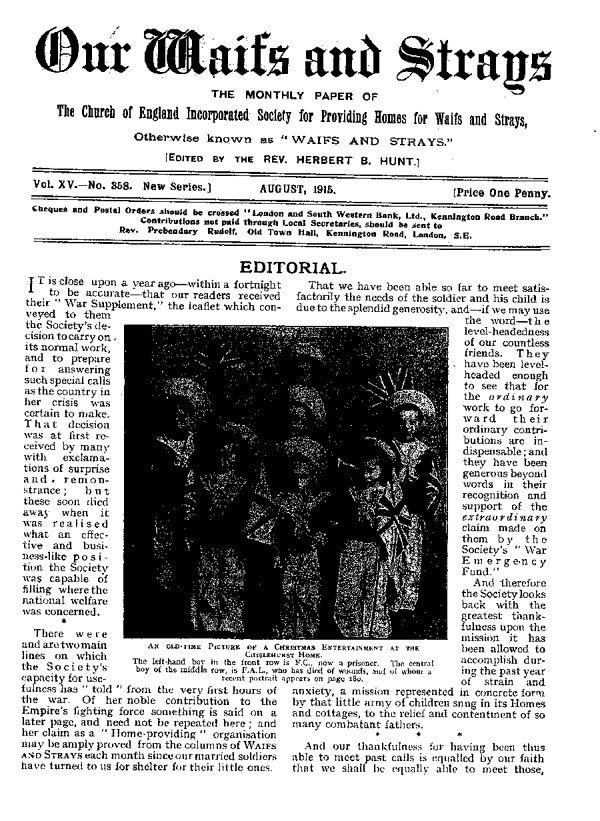 Our Waifs and Strays August 1915 - page 183