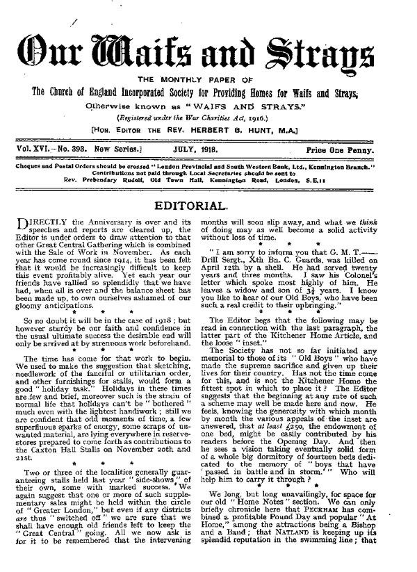 Our Waifs and Strays July 1918 - page 84