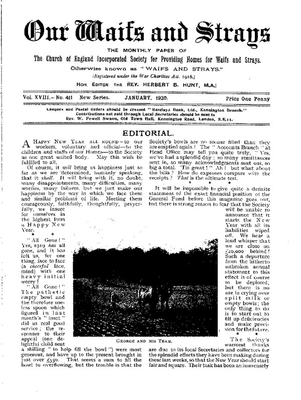 Our Waifs and Strays January 1920 - page 1