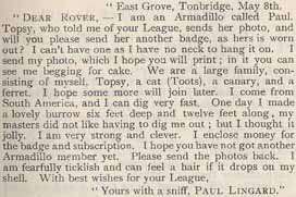 Letter from Paul Lingard