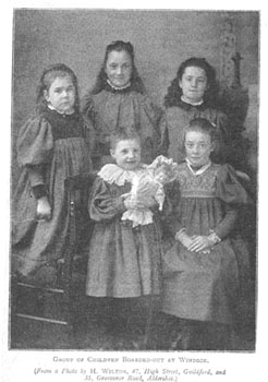 These girls were all boarded-out with foster parents in Windsor. Finding foster homes for children was always a key area of the Waifs and Strays' Society's work.