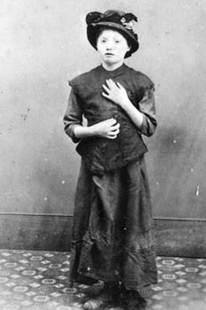 This girl looks to be about 12 years old, and the Society received children from a wide age range - some were as young as three months, while the oldest could be 16 years old. When children came into care, it could be difficult to establish their exact age as few possessed any personal records.