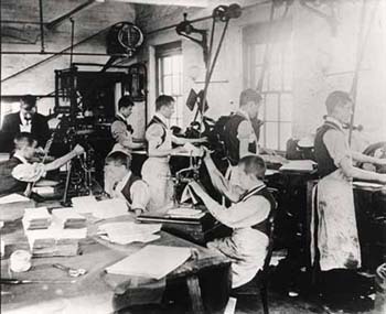 Skills learnt in Sunnyside Home's workshop allowed many of the boys to follow careers in the printing trade. Many of the old boys remained employed at the Home's printing workshop even after they had moved away.