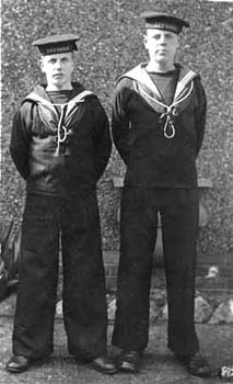 The British Empire was at its peak in these years, and many of the Society's old boys went into jobs in the navy. These two former residents of the Knebworth Home were trainee sailors at a shore-based naval training establishment called HMS Ganges. 