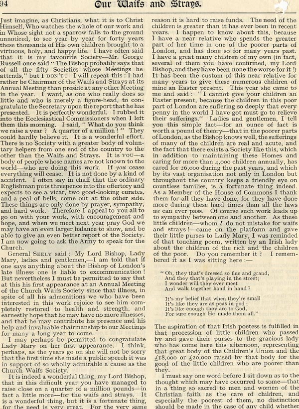 Large size image of Case 2 22. Letter from J.  28 April 1923 enclosing 'Our Waifs and Strays' magazine, June 1922, pp 93 - 94
 page 3