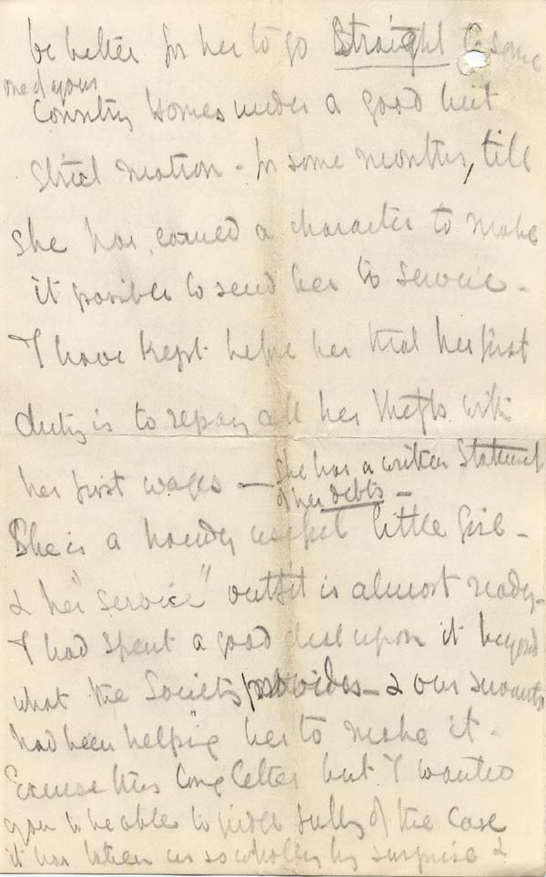 Large size image of Case 10 4. Letter from Miss Clark 12 April 1882
 page 10