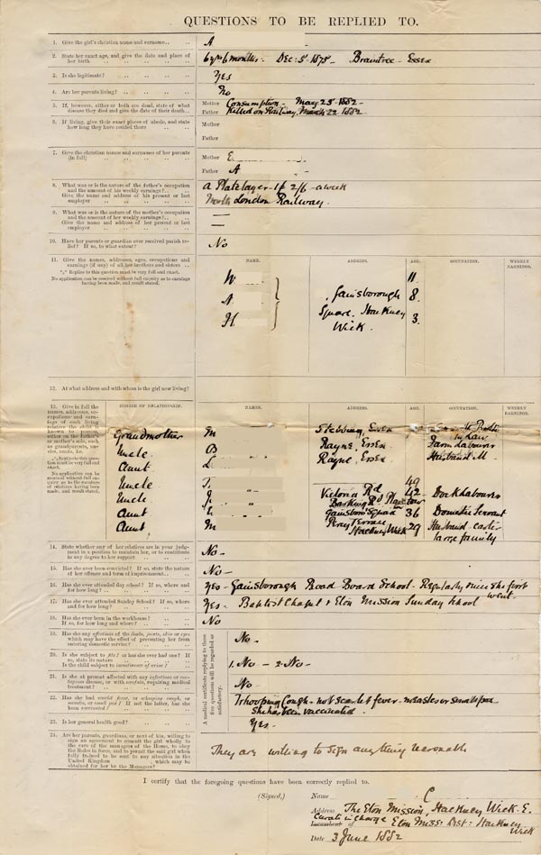 Large size image of Case 49 1. Application to Waifs and Strays' Society  3 June 1882
 page 3