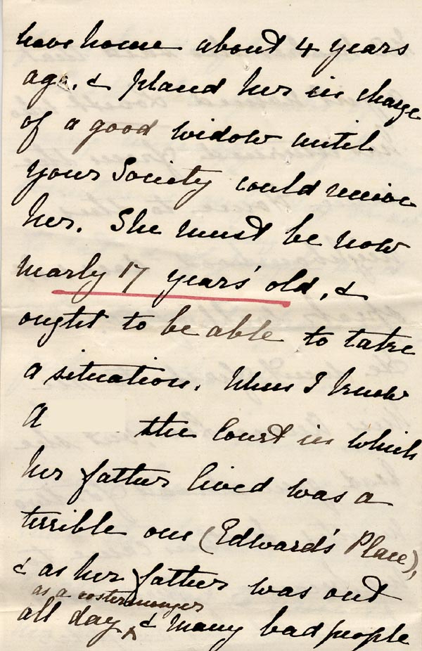 Large size image of Case 175 2. Letter from Miss H.  22 July 1887
 page 4