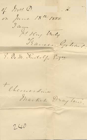 Large size image of Case 240 6. Letter from Fareham Home to the Revd Edward Rudolf enclosing letter about E. losing her situation  13 December 1888
 page 2