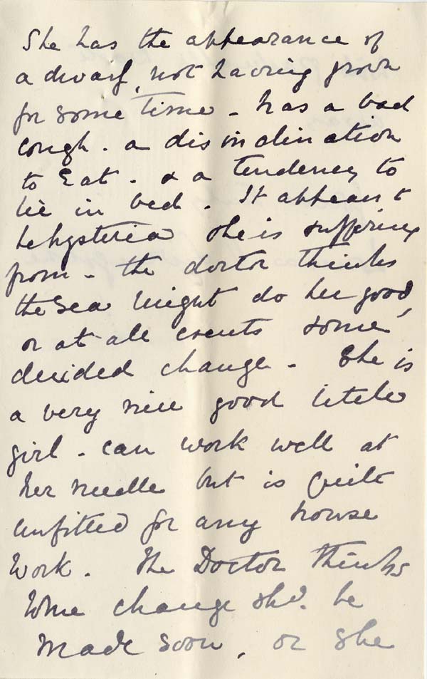 Large size image of Case 542 8. Letter from Mildenhall about F's delicate health  23 February 1892
 page 3