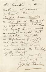 Image of Case 749 11. Letter from the Vicar of Keysoe concerning arrangements for A's journey to London and includes further discussion of the vegetarian diet provided by the foster mother  12 August 1892
 page 4