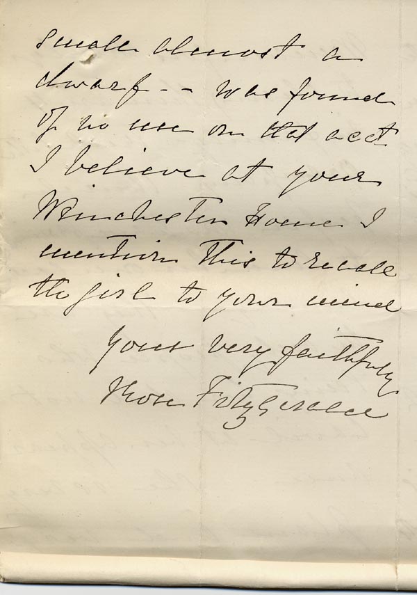 Large size image of Case 795 4. Letter from Rose Fitzgerald concerning A's placement in domestic service  3 December 1888
 page 4