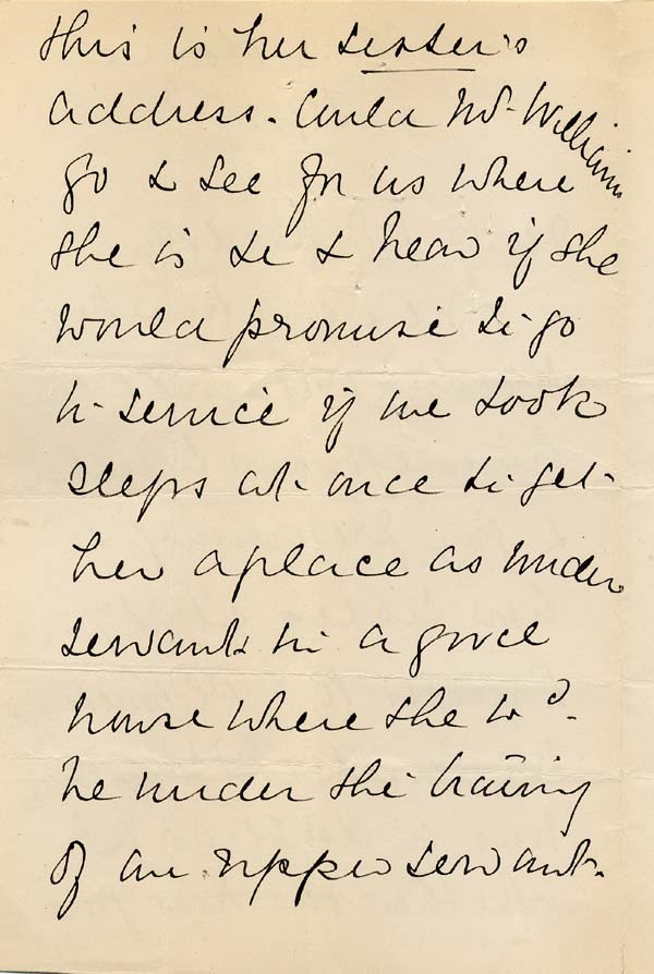 Large size image of Case 941 9. Letter from the Hemel Hempstead Home about the possibility of finding a new situation for A.  8 September [1890]
 page 2