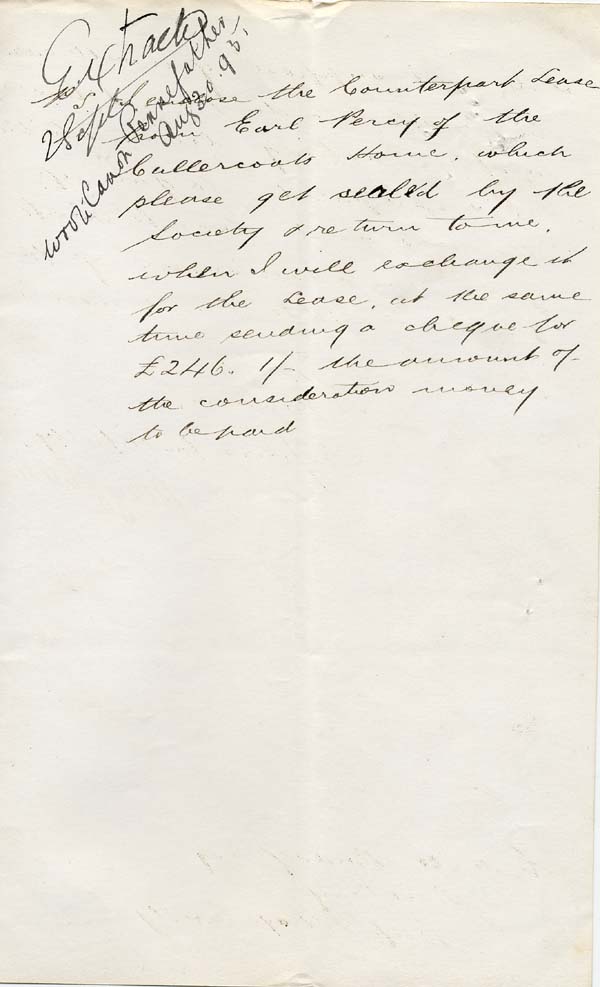 Large size image of Case 941 20. Letter from the Waifs and Strays' Society Solicitor [?] at Lincoln's Inn concerning M's alleged theft from her employers in Harrow  28 August 1895
 page 3