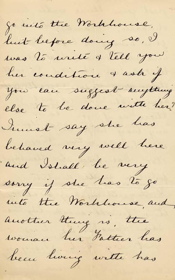 Large size image of Case 942 13. Letter from the Female Mission, Greenwich giving details of A's plight  8 June 1894
 page 3