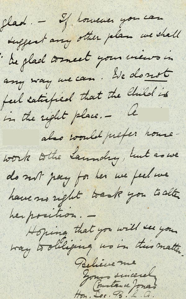 Large size image of Case 1106 10. Letter from the Barnes Ladies Association 27 Sept 1892
 page 3