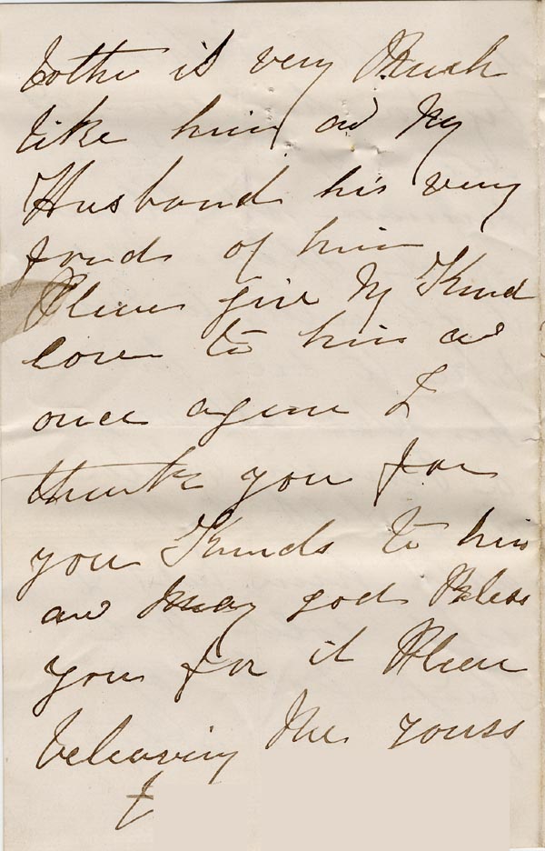 Large size image of Case 1109 2. Letter from E. to Mrs B., Frome home c.1887
 page 4