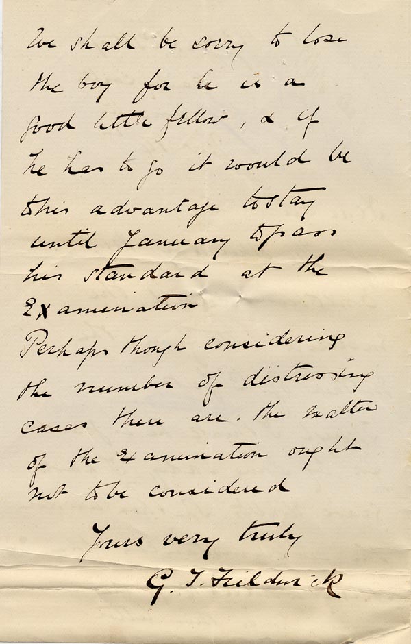 Large size image of Case 1109 6. Letter from G.T. Fieldwick, Hanley Castle 14 November 1889
 page 2