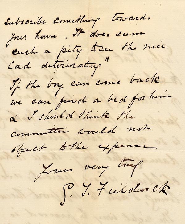 Large size image of Case 1109 9. Letter from G.T. Fieldwick, Hanley Castle 6 January 1890
 page 2