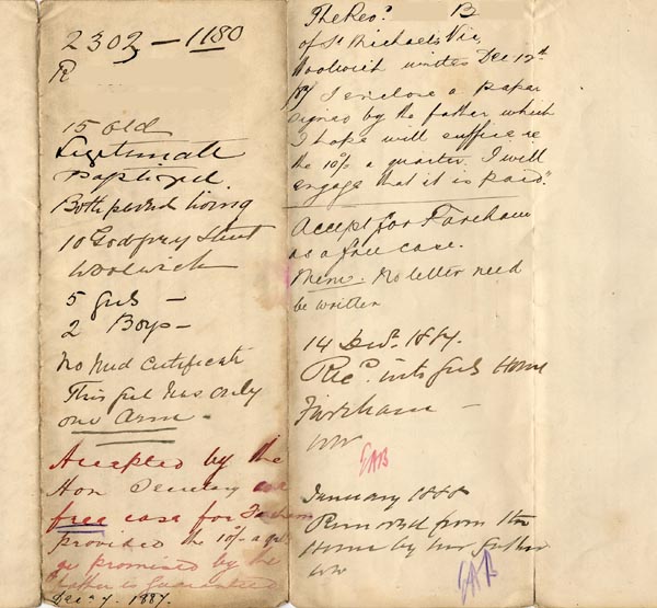 Large size image of Case 1180 1. Application to Waifs and Strays' Society 2 December 1887
 page 4