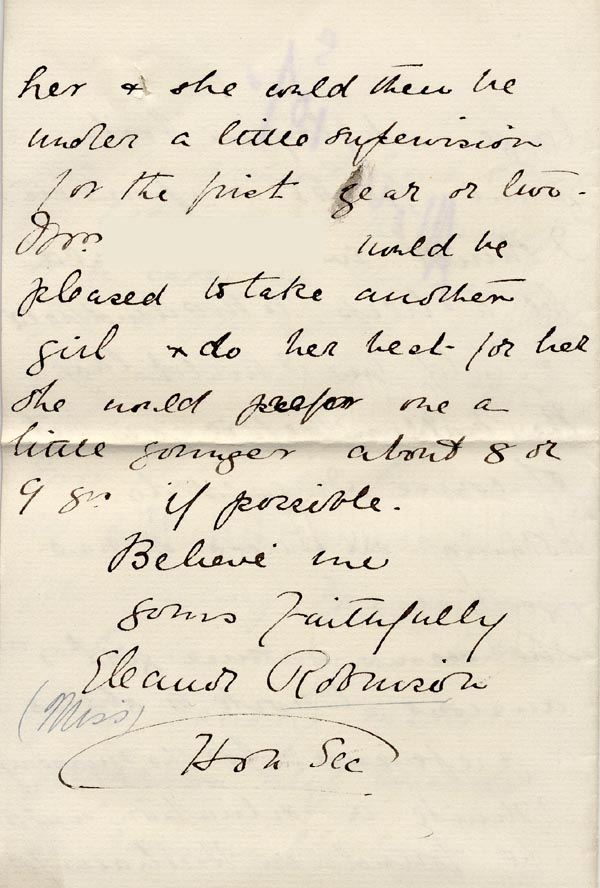 Large size image of Case 1265 9. Letter from Miss Robinson 14 June 1892
 page 4