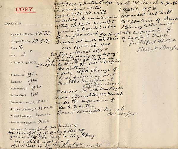 Large size image of Case 1294 1. Application to the Waifs and Strays' Society 14 April 1888
 page 4