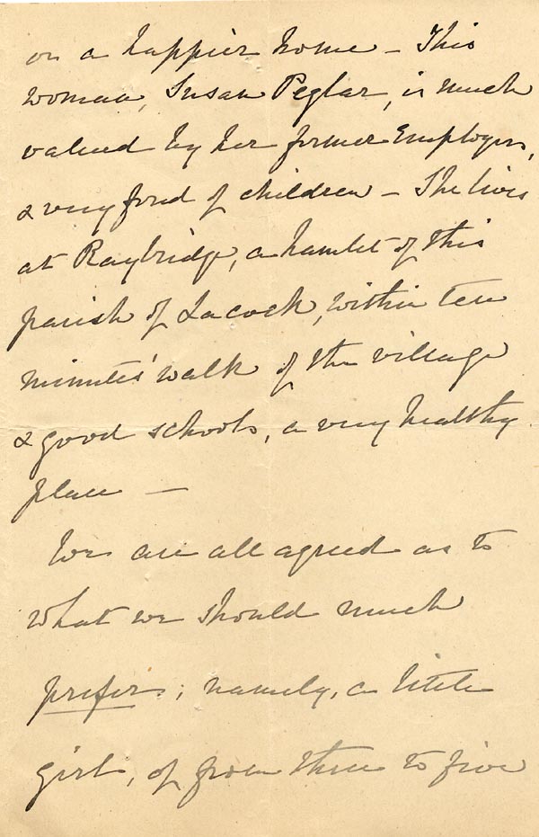 Large size image of Case 1294 2. Letter from Mrs Bere 26 March 1888
 page 3